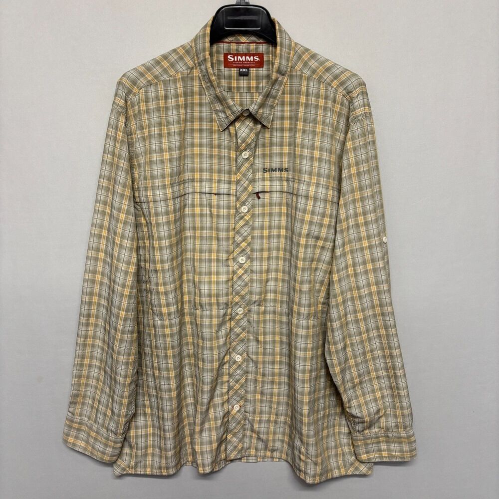 Simms Men Long Sleeve Outdoor Fishing Button Shirt Top Size XXL 2XL D132 -4